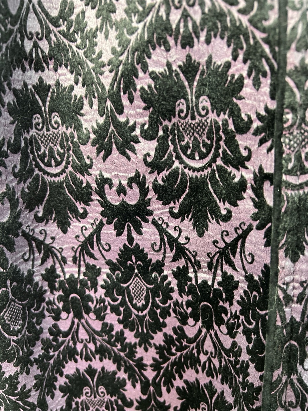 Lip Service Quoth the Raven Black Purple Damask Fishtail Mermaid Y2K Goth Skirt - Picture 7 of 13